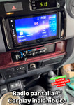 Radio Pantalla 7”, Pioneer con CarPlay inalámbrico y cámara de reversa.
