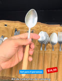 Kit de cubiertos de acero inoxidable para camping