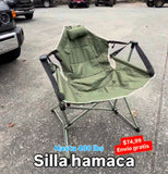Silla hamaca o mecedora para camping