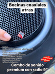 Combo de sonido premium con pantalla 9”