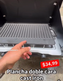 Plancha doble cara de cast iron