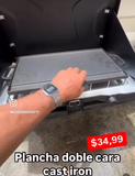 Plancha doble cara de cast iron
